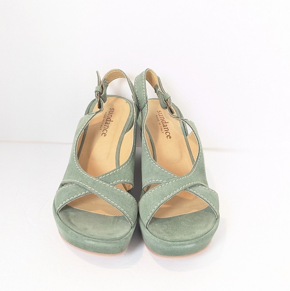 NWOT Sundance suede wedge sandals - Picture 6 of 16